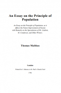 An Essay on the Principle of Population