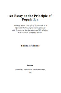 An Essay on the Principle of Population